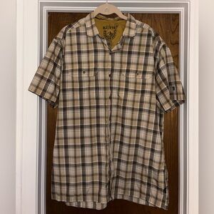 KÜHL Checkered Shirt in Mustard and Beige